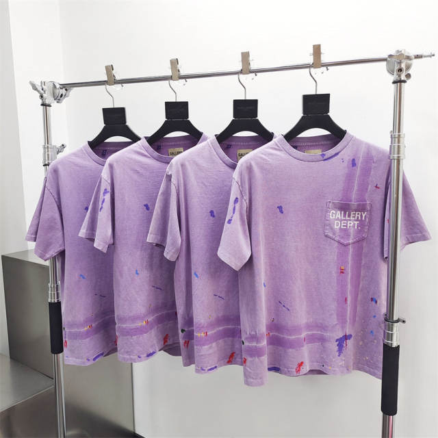 Gallery Dept 1:1 quality version Hand Painted Pocket Folded Shadow Tee 3 colors