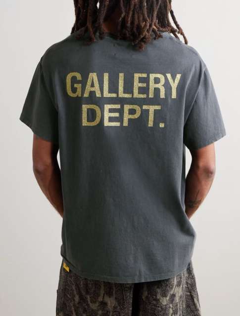 1:1 quality Gallery Dept Haunted House Letter Print Washed Version Tee