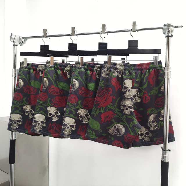 1:1 quality version 28219056 Rose Skull Printed shorts