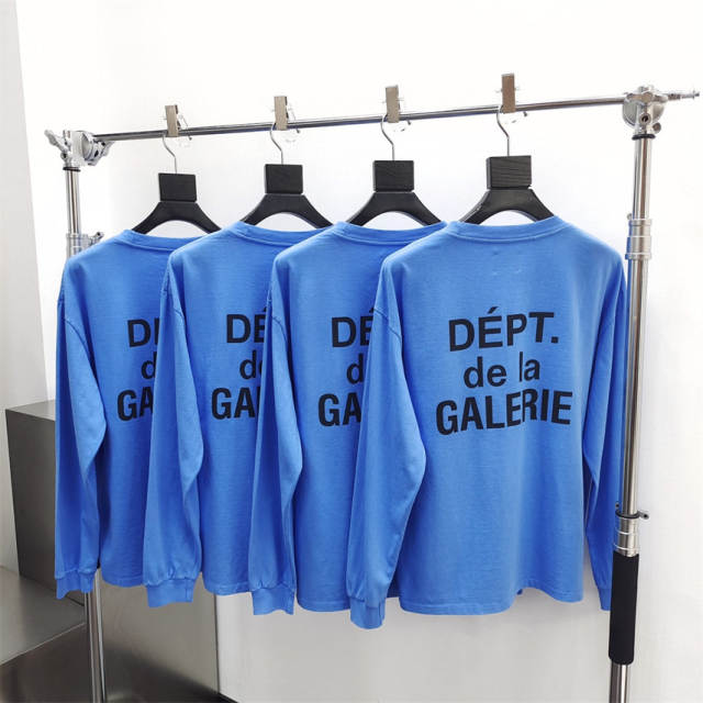 Gallery Dept 1:1 quality version Chest Pocket French Letter Logo Long Sleeve T-Shirt 3 colors
