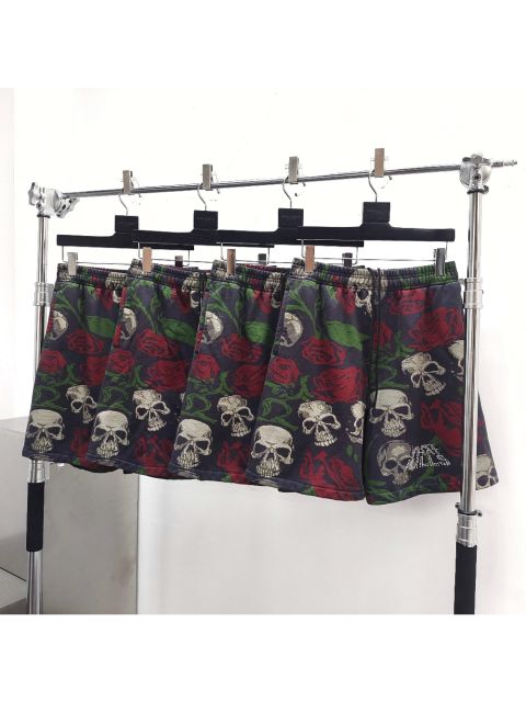1:1 quality version 28219056 Rose Skull Printed shorts