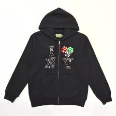 1:1 Quality Gallery Dept Beaded NY Dice Print Zipper Hoodie 3 colors