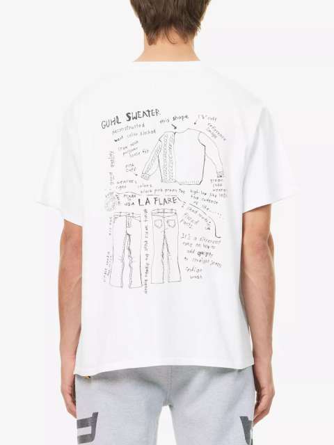 1:1 quality version Graffiti Word Print Tee