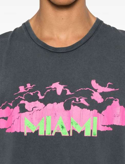 1:1 quality version Gallery Dept Miami Letter Print Washed Version Vest