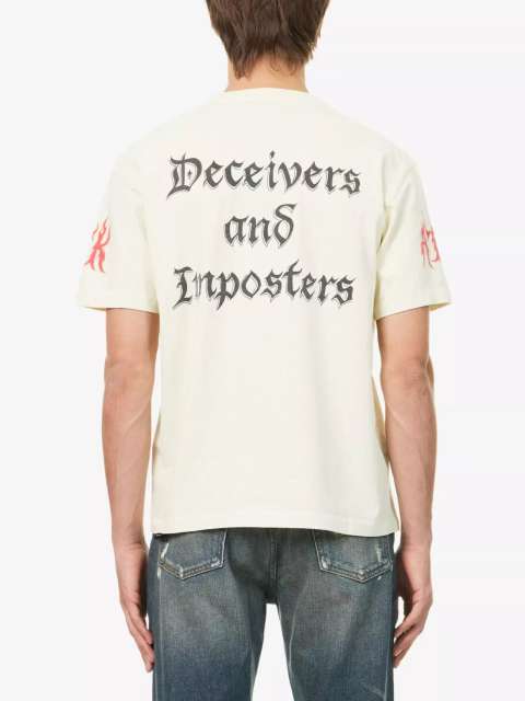 1:1 quality version Gallery Dept Skull Globe Sanskrit Letter Print Tee