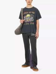 1:1 quality version Gallery Dept Colorful Hair Skull Print Washed Version Tee