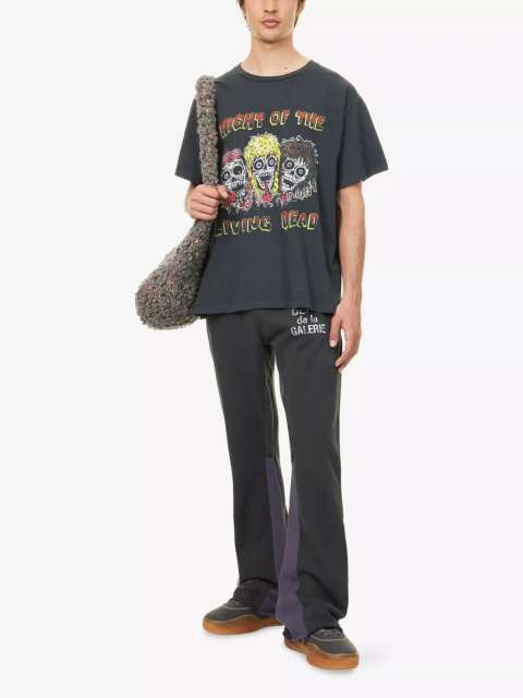1:1 quality version Gallery Dept Colorful Hair Skull Print Washed Version Tee