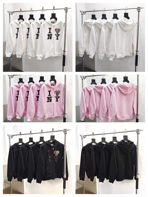 1:1 Quality Gallery Dept Beaded NY Dice Print Zipper Hoodie 3 colors