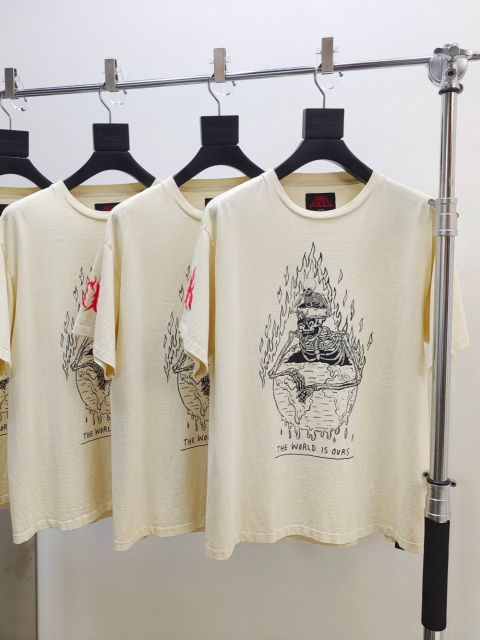 1:1 quality version Gallery Dept Skull Globe Sanskrit Letter Print Tee