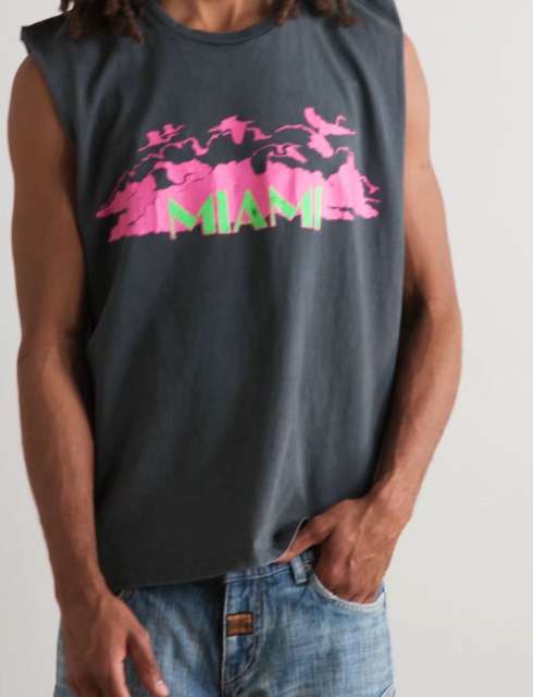 1:1 quality version Gallery Dept Miami Letter Print Washed Version Vest