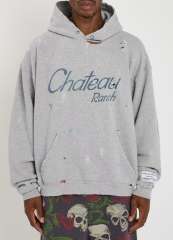 1:1 Quality Gallery Dept Winery Hand-Painted Print Distressed Hoodie