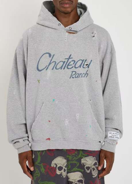 1:1 Quality Gallery Dept Winery Hand-Painted Print Distressed Hoodie