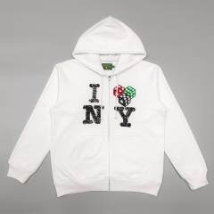 1:1 Quality Gallery Dept Beaded NY Dice Print Zipper Hoodie 3 colors