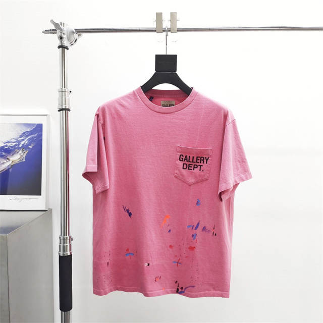 Gallery Dept 1:1 quality version Hand Painted Pocket Folded Shadow Tee 3 colors