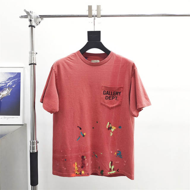 Gallery Dept 1:1 quality version Hand Painted Pocket Folded Shadow Tee 3 colors