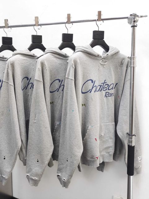 1:1 Quality Gallery Dept Winery Hand-Painted Print Distressed Hoodie