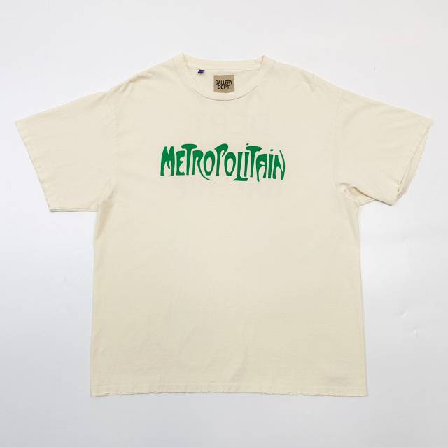 1:1 quality version Gallery Dept Chest Green Letter Print Tee