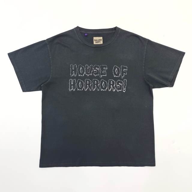 1:1 quality Gallery Dept Haunted House Letter Print Washed Version Tee
