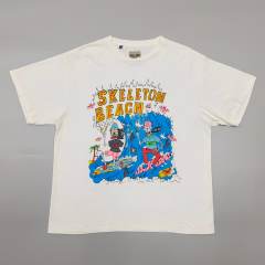 1:1 quality Gallery Dept Double Skull Surf Print Aged Tee