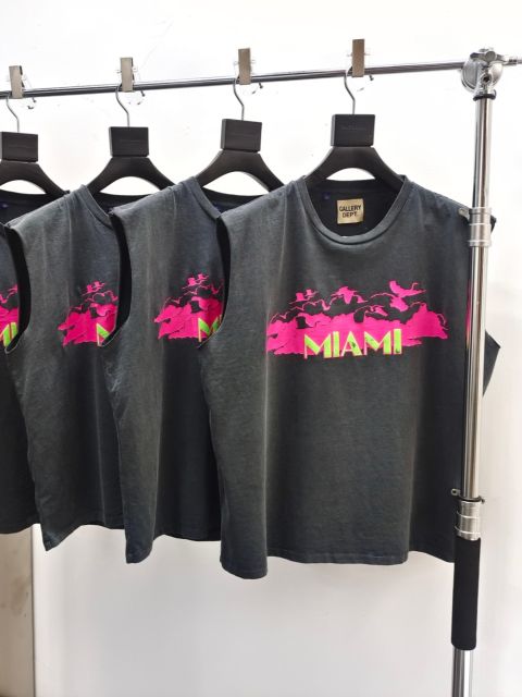 1:1 quality version Gallery Dept Miami Letter Print Washed Version Vest