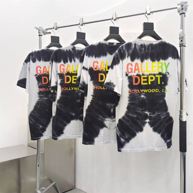 Gallery Dept 1:1 quality version Antiwar Illusion Alphabet Print Handmade Tie-Dye Tee