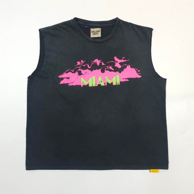 1:1 quality version Gallery Dept Miami Letter Print Washed Version Vest