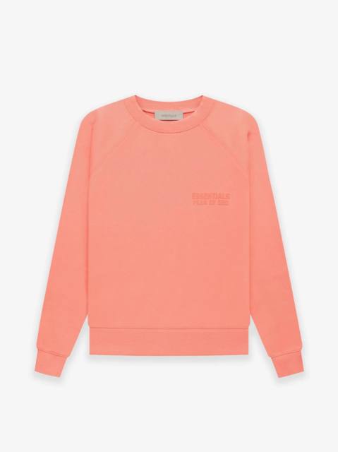 1:1 quality version Cubic Double Flocked Letter LOGO Crew Neck Sweatshirt 6 colors