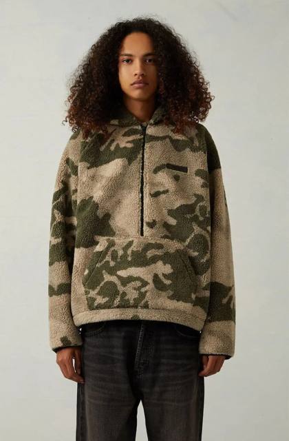 1:1 quality version Logo Labeled fleece lamb wool half-zip Hoodie 3 colors