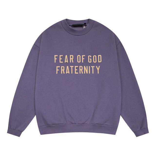 1:1 quality version Fraternity Logo Printed Crew Neck Sweatshirt 5 colors