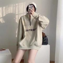Fear of God Half Zipper Essentials Crewneck Sweatshirt (Black/Gray/Beige/Khaki)
