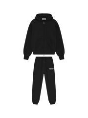 1:1 quality version 28389990 ALWAYS ON Classic Zipper Style Back Silicone Letter Hoodie & Sweatpants Set 2 colors