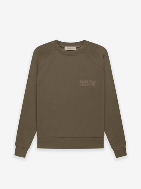1:1 quality version Cubic Double Flocked Letter LOGO Crew Neck Sweatshirt 6 colors
