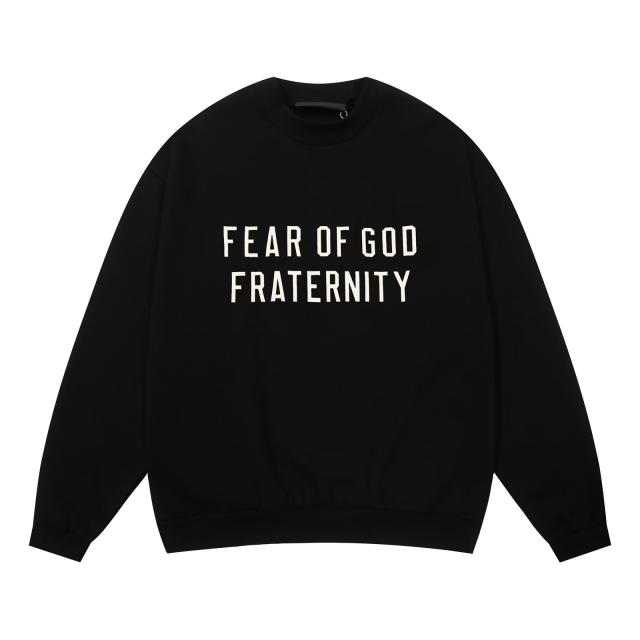 1:1 quality version Fraternity Logo Printed Crew Neck Sweatshirt 5 colors