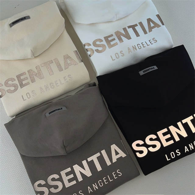 Fear of God Essentials 3M Reflective Los Angels Hoodie (Beige Brown Black White)