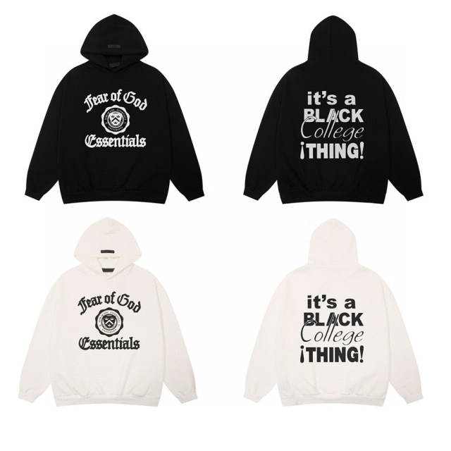 FEAR OF GOD ESSENTIALS Hoodie White Black
