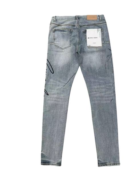 1:1 quality version Side Line Art Font Embroidery Jeans 28636647