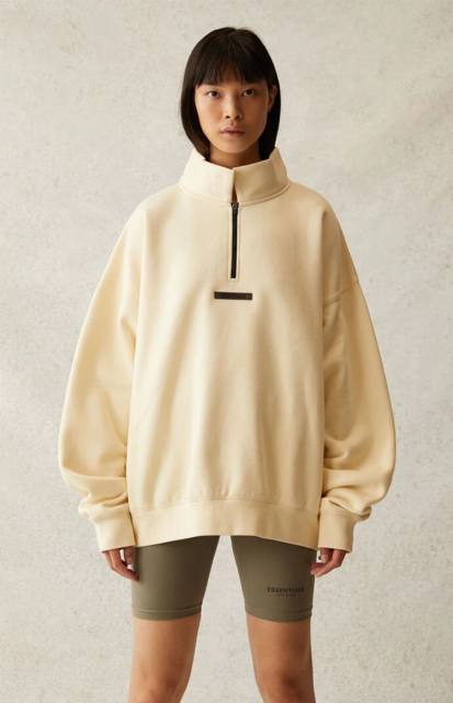 1:1 quality version Back Silicone Letter Mockneck Half-Zip Sweatshirt 5 colors 28529897