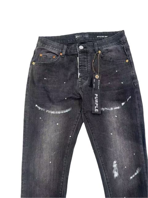 1:1 quality version Knife-bend Chalk Print Splash Ink Jeans 28642004