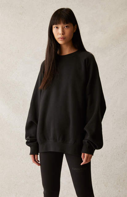 1:1 quality version Front Solid-Color Back Silicone Letter Pullover Sweatshirt 5 colors 28529899