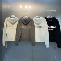 Fear of God Essentials 3M Reflective Los Angels Hoodie (Beige Brown Black White)