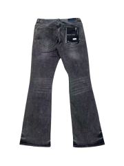 1:1 quality version Hole Patch Black Micro Flare Jeans 28636650