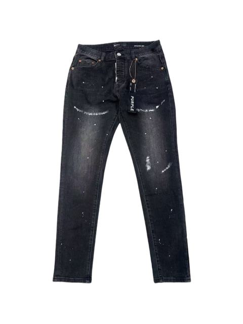 1:1 quality version Knife-bend Chalk Print Splash Ink Jeans 28642004