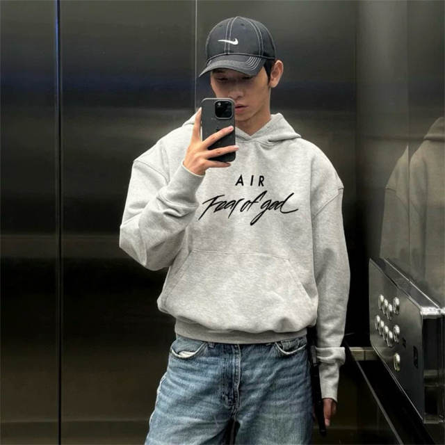 FEAR OF GOD AIR Hoodie Gray Black