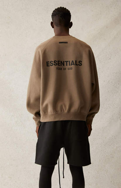 1:1 quality version Front Solid-Color Back Silicone Letter Pullover Sweatshirt 5 colors 28529899