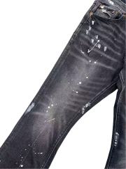 1:1 quality version Messy Splashing Ink Chalk Micro Flare Jeans 28642014