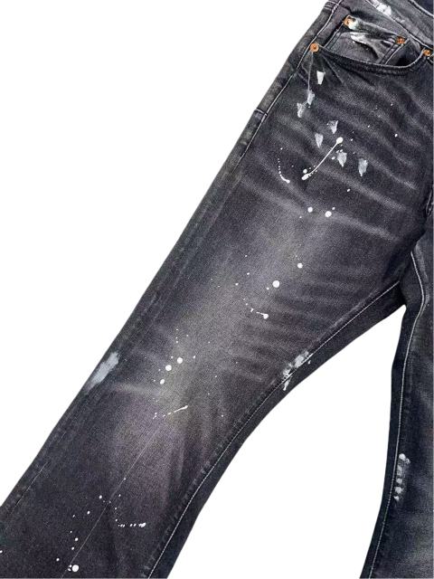 1:1 quality version Messy Splashing Ink Chalk Micro Flare Jeans 28642014