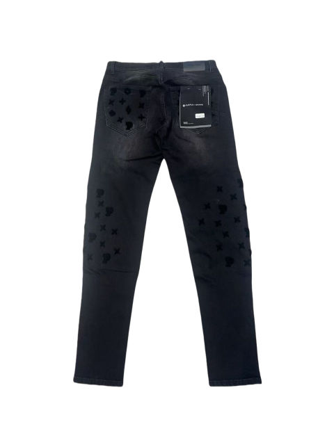 1:1 quality version Flocked Pattern Jeans 2 colors 28628158
