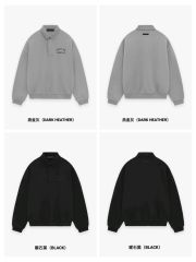1:1 quality version 28434022 BACK TO SCHOOL Fleece Logo printed collar polo hoodie 2 colors