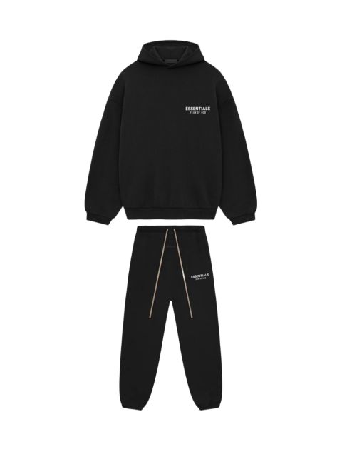 1:1 quality version 28383763 3D Silicone Letter Hoodie & Sweatpants Set 4 colors