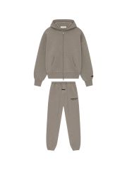 1:1 quality version 28389990 ALWAYS ON Classic Zipper Style Back Silicone Letter Hoodie & Sweatpants Set 2 colors